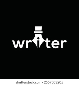 writer typography lettering logo design vector graphic