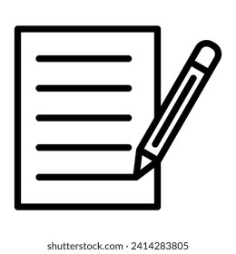 Writer Vector Line Icon Design