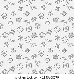 Writer vector minimal Seamless Pattern or background