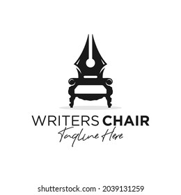 writers chair inspiration illustration logo design