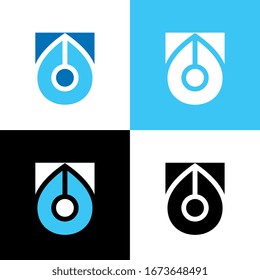 Writers club logo design template elements, fountain pen icon