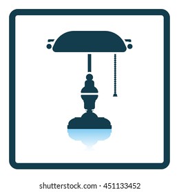Writer's lamp icon. Shadow reflection design. Vector illustration.