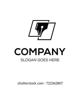 writers link logo vector template