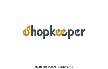 Writes "Shopkeeper" with the same unique letter S and ee