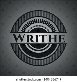 Writhe realistic dark emblem. Vector Illustration. Detailed.