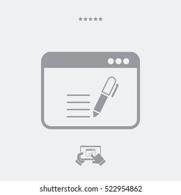 Writing application - Vector web icon