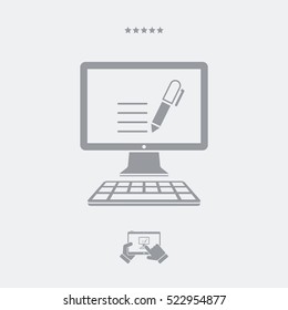 Writing application - Vector web icon
