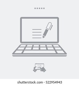 Writing application - Vector web icon