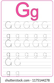 556 Letter g tracing Images, Stock Photos & Vectors | Shutterstock