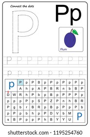 Writing A-Z, alphabet, exercises game for kids. Writing letter