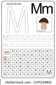 Writing A-Z, alphabet, exercises game for kids. Writing letter