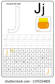 Writing A-Z, alphabet, exercises game for kids. Writing letter