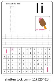 Writing A-Z, alphabet, exercises game for kids. Writing letter