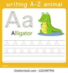 writing a-z animal a