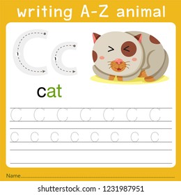 writing a-z animal c