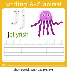 writing a-z animal j