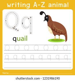 Writing A-z Animal Q