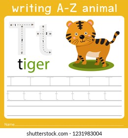 writing a-z animal t