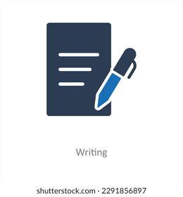 Writing and blig icon concept