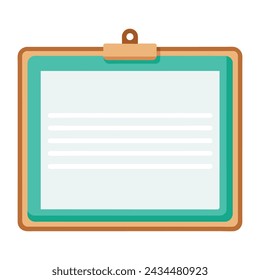 Tablero de escritura horizontal ilustración vectorial plana mínima.