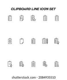 Writing board line icon set. Collection of editable strokes for web sites, applications, advertisements. Line icons of heart, star, chef, pencil as symbol of contract, cafe menu, employment etc
