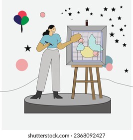 writing board vector illustration eps