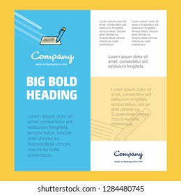 Writing  Business Company Poster Template. with place for text and images. vector background