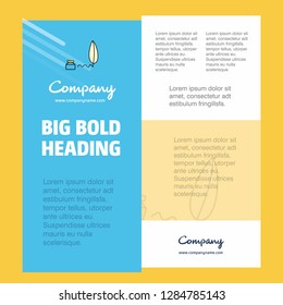 Writing Business Company Poster Template. with place for text and images. vector background