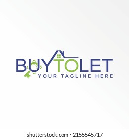 Writing BUY TO LET with roof house, key, and Magnifying glass or capture on U font image graphic icon logo design abstract concept vector stock. Can be used as a symbol related to initial or property