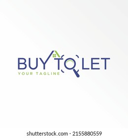 Writing BUY TO LET with roof house, key, and Magnifying glass or capture image graphic icon logo design abstract concept vector stock. Can be used as a symbol related to initial or property
