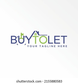 Writing BUY TO LET with roof house, key, and Magnifying glass on U font image graphic icon logo design abstract concept vector stock. Can be used as a symbol related to initial or property