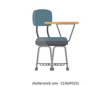 Silla de escritura. Ilustración plana simple.