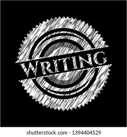 Writing with chalkboard texture. Vector Illustration. Detailed.