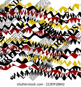 diseño de pincel de línea de color para escritura y diseño de fondo 