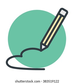 Writing Colored Vector Icon
