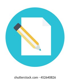 Writing Colored Vector Icon