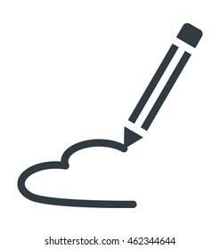 Writing Colored Vector Icon