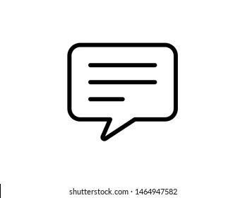 Writing comment feedback icon. Message symbol. Bubble speech. Flat vector illustration