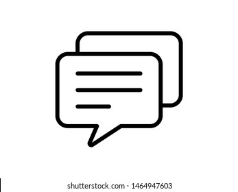 Writing comment feedback icon. Message symbol. Bubble speech. Flat vector illustration