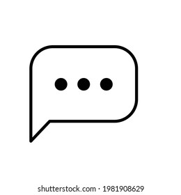 Writing comment feedback icon. Message symbol. Bubble speech. Flat vector illustration