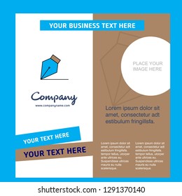 Writing  Company Brochure Template. Vector Busienss Template