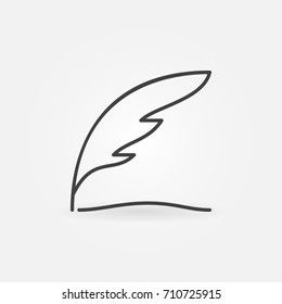 Writing concept icon - vector thin line modern feather symbol