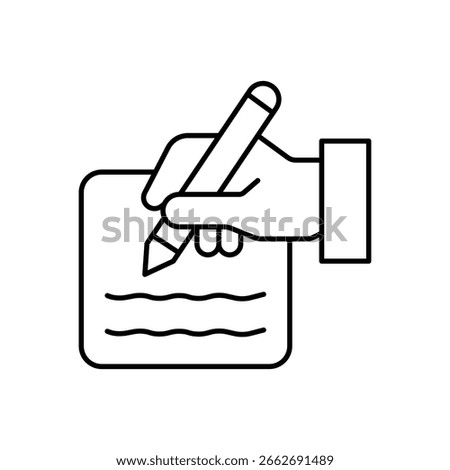 Writing and Content Creation Line Icon	