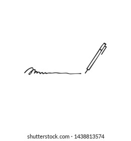 Writing, copywrite and publishing theme. Vector hand drawn logo element, a pen icon. For business identity and branding, for writers, copywriters and publishers, bloggers.