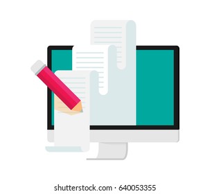 Writing, copywriting, blogging vector illustration