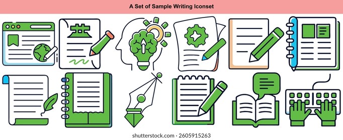 Writing and Creativity Icon Set