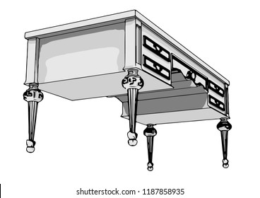 writing desk vector