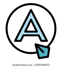 Writing digital book icon outline vector. Study education. Mobile media color flat