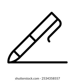 Writing, draw, draft, edit icon in thin line style vector illustration graphic design