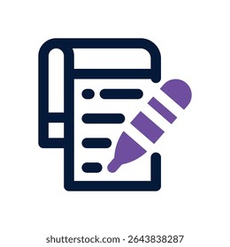 writing duotone icon. Sleek and modern vector icon for websites, mobile apps, marketing materials, and corporate design. Fully scalable and ready to use.